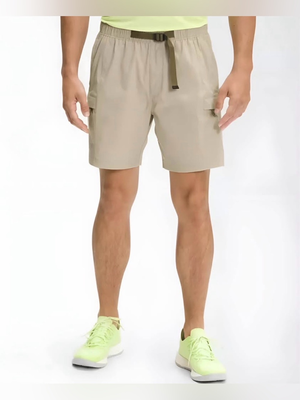 The North Face Men's Khaki Cargo Shorts with Webbing Belt